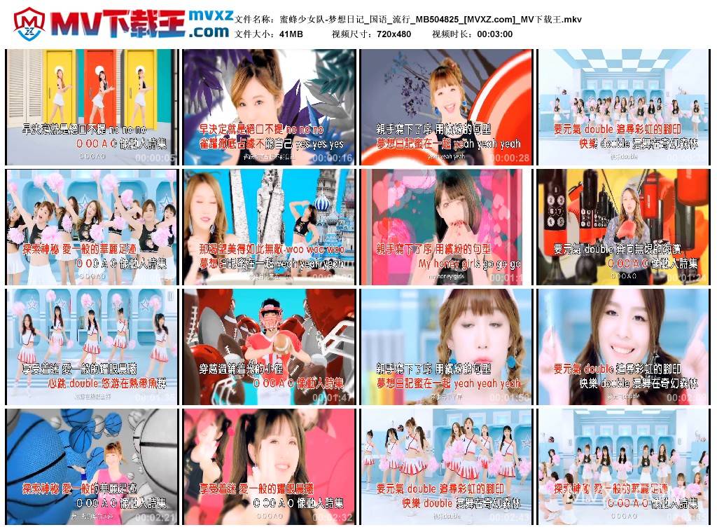 蜜蜂少女队-梦想日记_国语_流行_MB504825